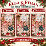 Personalized Twins First Christmas Advent Calendar with 24 Photo Ornaments