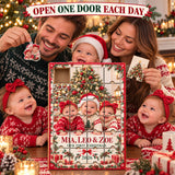 Personalized Triplets First Christmas Advent Calendar with 24 Photo Ornaments