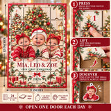 Personalized Triplets First Christmas Advent Calendar with 24 Photo Ornaments