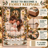 Personalized First Christmas Family of Three Advent Calendar with 24 Photo Ornaments