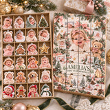 Personalized Baby's First Year Memories Advent Calendar with 24 Photo Ornaments