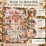 Personalized Baby's First Year Memories Advent Calendar with 24 Photo Ornaments