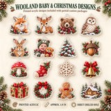 Personalized Woodland Baby First Christmas Advent Calendar with 24 Photo Ornaments