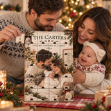 Personalized Our First Christmas As A Family Advent Calendar with 24 Photo Ornaments