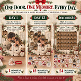 Personalized Our First Christmas As A Family Advent Calendar with 24 Photo Ornaments