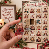 Personalized Christmas At Grandma Grandpas Advent Calendar with 24 Photo Ornaments