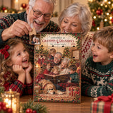 Personalized Christmas At Grandma Grandpas Advent Calendar with 24 Photo Ornaments