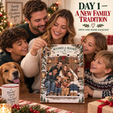 Personalized Blended And Blessed Family Advent Calendar with 24 Photo Ornaments