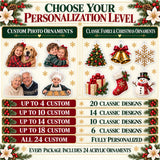 Personalized Blended And Blessed Family Advent Calendar with 24 Photo Ornaments