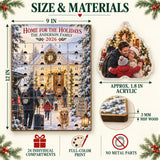 Personalized Home For The Holidays Family Reunion Advent Calendar with 24 Photo Ornaments