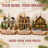 Personalized Gingerbread Home Sweet Home Farmhouse Photo Acrylic Ornament