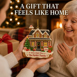 Personalized Gingerbread Home Sweet Home Farmhouse Photo Acrylic Ornament