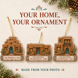 Personalized Gingerbread Southwest Casita Photo Acrylic Ornament