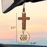 Wooden Cross Car Hanging Ornament – Christian Car Charm Gift | Final