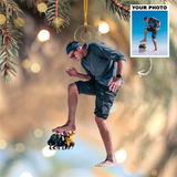 Funny Group Pose - Personalized Photo Mica Ornament - Customized Your Photo Ornament - Christmas Gift For Friends, Besties, Family Members