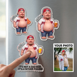 Custom Photo Face Dad Bod Squishy Magnet, Funny Father's Day Gift, Personalised Father Figure Fridge Magnet, Gag Gift for Dad Husband Boyfriend