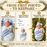 Personalized Hello World Hospital Baby Photo Ornament - Custom Acrylic Christmas Keepsake