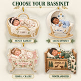 Personalized Baby Bassinet Dreams Photo Ornament - Custom Acrylic Christmas Keepsake