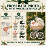Personalized Baby First Christmas Stroller Photo Ornament - Custom Acrylic Christmas Keepsake - image 5