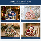 Personalized Sleepy Winter Baby 2026 Photo Ornament - Custom Acrylic Christmas Keepsake - image 5
