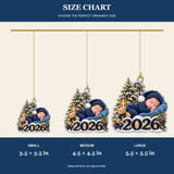 Personalized Sleepy Winter Baby 2026 Photo Ornament - Custom Acrylic Christmas Keepsake - image 8