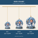 Personalized Baby Christmas Snow Globe 2026 Photo Ornament - Custom Acrylic Christmas Keepsake - image 8
