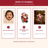 Personalized Baby Stocking Peekaboo 2026 Photo Ornament - Custom Acrylic Christmas Keepsake - image 6