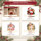 Personalized Baby Stocking Peekaboo 2026 Photo Ornament - Custom Acrylic Christmas Keepsake - image 9