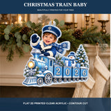Personalized Christmas Train Baby 2026 Photo Ornament - Custom Acrylic Christmas Keepsake - image 4