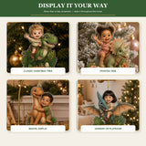 Personalized Chibi Dinosaur Adventure Photo Ornament - Custom Acrylic Christmas Keepsake - image 5
