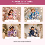 Personalized Chibi Unicorn Dream Photo Ornament - Custom Acrylic Christmas Keepsake - image 9