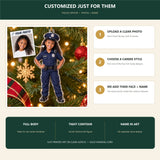 Personalized Kids Police Officer Photo Ornament - Custom Acrylic Christmas Keepsake - image 6