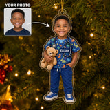 Personalized Kids Nurse Photo Ornament - Custom Acrylic Christmas Keepsake - image 1