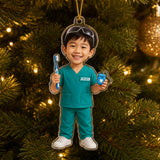 Personalized Kids Dentist Photo Ornament - Custom Acrylic Christmas Keepsake - image 5
