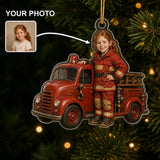 Personalized Kids Everyday Hero Photo Ornament - Custom Acrylic Christmas Keepsake - image 1