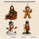 Personalized Kids Christmas Character Photo Ornament - Custom Acrylic Christmas Keepsake - image 2
