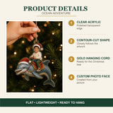 Personalized Kids Ocean Adventure Photo Ornament - Custom Acrylic Christmas Keepsake - image 5