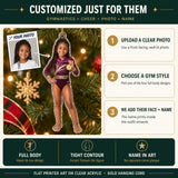 Personalized Kids Gymnastics and Cheer Photo Ornament - Custom Acrylic Christmas Keepsake - image 6