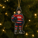 Personalized Kids Winter Sports Photo Ornament - Custom Acrylic Christmas Keepsake - image 3