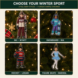 Personalized Kids Winter Sports Photo Ornament - Custom Acrylic Christmas Keepsake - image 5