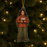 Personalized Kids Outdoor Adventure Photo Ornament - Custom Acrylic Christmas Keepsake - image 2