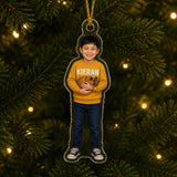 Personalized Kids and Pets Photo Ornament - Custom Acrylic Christmas Keepsake - image 4