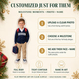 Personalized Kids First School Milestone Photo Ornament - Custom Acrylic Christmas Keepsake - image 6