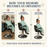 Personalized Kids First Haircut Photo Ornament - Custom Acrylic Christmas Keepsake - image 5