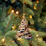 Christmas Tree of Book Ornament, Christmas Gifts For Book Lovers, Book Worms, Book Club Ornament, Book Lover Christmas Gifts, Librarian | Books Tree