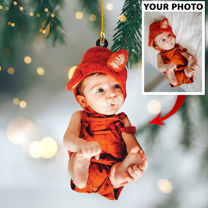 Personalized Photo Ornament - Christmas Gift For Family Member, Friends - Customized Your Photo Baby Ornament | NB Kids