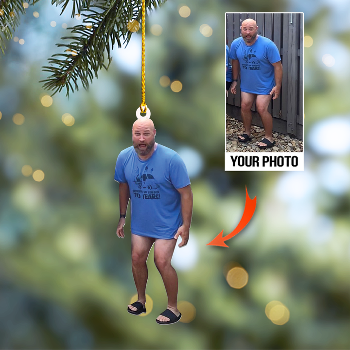 Custom Photo Ornament - Funny Christmas Gift - Christmas, Birthday Gift For Family, Family Members, Mom, Dad, Husband, Wife | Funny