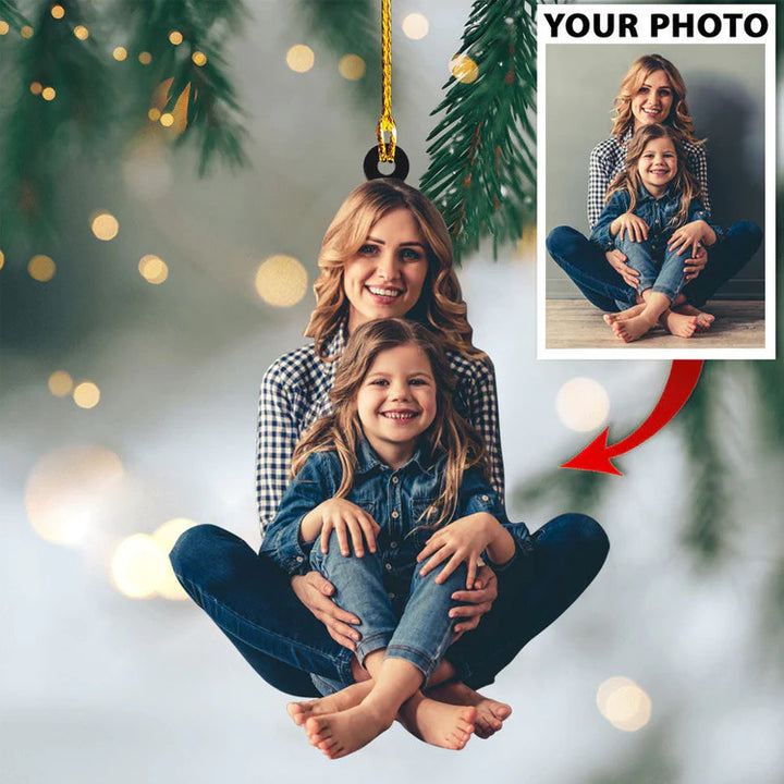 Personalized Photo Ornament - Gift For Mom -  Christmas Gift For Family Members, Mom, Dad | Mom