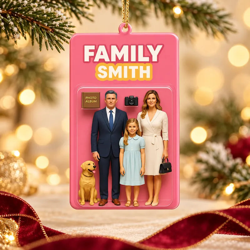 Turn Your Photo into an Action Figure - Custom Photo Ornament Toy Box Portrait | Family